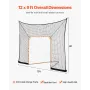 Hockey og Lacrosse Goal Backstop, 12x9 ft Lacrosse Net med