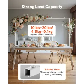 VEVOR Over The Table Rod Stand med klemmer, 13"-42" Høj & 28"-98" Længde Justerbar, Metal Bord Bue Stand, Bordplade Ballon