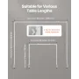 VEVOR Over The Table Rod Stand with Clamps, 13"-42'' Tall & 28"-98" Length Adjustable, Metal Table Arch Stand, Tabletop Balloon 