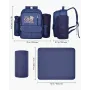 VEVOR Picnic Backpack, Beach Picnic Backpack Bag for 4 Person with Insulated Cooler Compartment, Detachable Bottle/Wine Holder, 