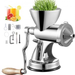 Manual Wheatgrass Juicer Wheat Grass Grinder Long Screw Shaft Wheatgrass Juicer 304 Stainless Steel for Juicing Wheatgrass