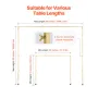 Over The Table Rod Stand with Clamps, 13"-42" Tall & 28"-98" Length Adjustable, Metal Table Arch Stand with Rattan, Tabletop Bal