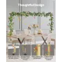 Over The Table Rod Stand with Clamps, 13"-42" Tall & 28"-98" Length Adjustable, Metal Table Arch Stand with Rattan, Tabletop Bal