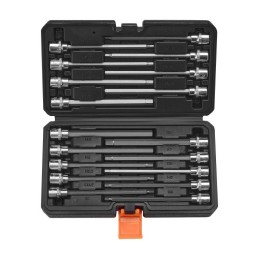 Lang Allen Hex Bit Socket Set 18-delt 3/8 tommer Drive S2 Alloy Steel CR-V