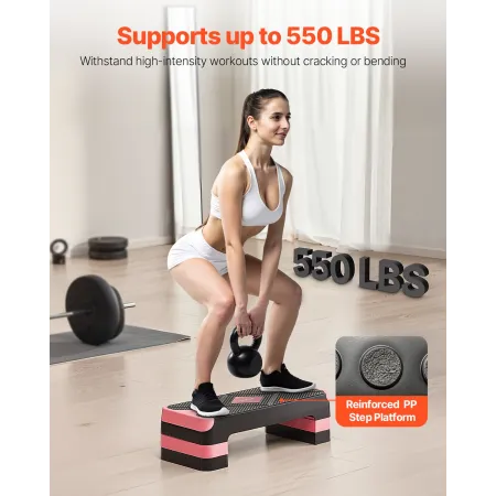 Aerobic Exercise Step Platform, 28-tommer Workout Aerobic