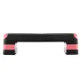 Aerobic Exercise Step Platform, 28-Inch Workout Aerobic Stepper, Height Adjustable Fitness Training Step Deck Trainer with 4 Ris