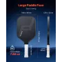 VEVOR Pickleball Paddle, T700 Carbon Fiber Surface & Honeycomb Core, Professional Pickleball Paddle with Increased Power & Contr