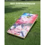 VEVOR Cornhole Set, 4x2 ft Corn Hole Game Boards, Solid Wood Portable Toss Board, Indoor and Outdoor Cornhole Play for Adults, I