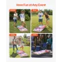 VEVOR Cornhole Set, 4x2 ft Corn Hole Game Boards, Solid Wood Portable Toss Board, Indoor and Outdoor Cornhole Play for Adults, I