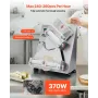 Pizza Dough Roller Sheeter, 3-14 Inch Automatic Stainless Steel Pizza Press, Commercial Electric 370W Pasta Maker Machine, 260 p