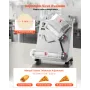 VEVOR pizzadejrulleark, 3-14 tommer automatisk pizzapresse i rustfrit stål, kommerciel elektrisk 370W pastamaskine,