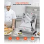 Pizza Dough Roller Sheeter, 3-14 Inch Automatic Stainless Steel Pizza Press, Commercial Electric 370W Pasta Maker Machine, 260 p