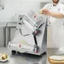 VEVOR pizzadejrulleark, 3-14 tommer automatisk pizzapresse i rustfrit stål, kommerciel elektrisk 370W pastamaskine,