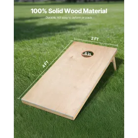 Cornhole-sæt, 4x2 ft Corn Hole-spillebrætter, bærbart kastebræt