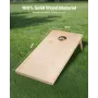 VEVOR Cornhole Set, 4x2 ft Corn Hole Game Boards, Solid Wood Portable Toss Board, Indoor and Outdoor Cornhole Play for Adults, T