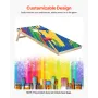 VEVOR Cornhole-sæt, 4x2 ft Corn Hole-spillebrætter, bærbart kastebræt i massivt træ, indendørs og udendørs Cornhole-leg for