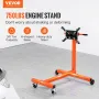 Engine Stand, 340 kg Rotating Engine Motor Stand with 360 Degree Adjustable Head, Cast Iron Motor Hoist Dolly, 4-Caster, 4 Adjus