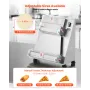 VEVOR Pizza Dough Roller Sheeter, 3-16 Inch Semi-automatic Stainless Steel Pizza Press, Commercial Electric 390W Pasta Maker Mac