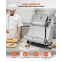 VEVOR Pizza Dough Roller Sheeter, 3-16 Inch Semi-automatic Stainless Steel Pizza Press, Commercial Electric 390W Pasta Maker Mac