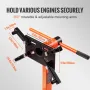 Engine Stand, 340 kg Rotating Engine Motor Stand with 360 Degree Adjustable Head, Cast Iron Motor Hoist Dolly, 4-Caster, 4 Adjus