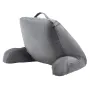 Reading Pillow, Large Size Bed Pillow with Shredded Memory Foam, Back Pillow with 3 Pockets and Washable Short Velvet Cloth, Top