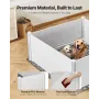 VEVOR Dogs Whelping Box, 60 x 60 x 24 tommer, PVC-hvalpekravlegård i plast med højdejusterbar dør og vaskbar tissepude, Anti-D