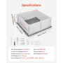 Dogs Whelping Box, 60 x 60 x 24 tommer, PVC-hvalpekravlegård i