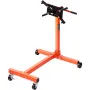 Engine Stand, 340 kg Rotating Engine Motor Stand with 360 Degree Adjustable Head, Cast Iron Motor Hoist Dolly, 4-Caster, 4 Adjus