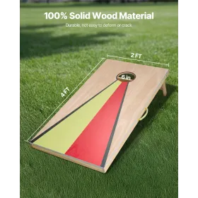 Cornhole-sæt, 4x2 ft Corn Hole-spillebrætter, bærbart kastebræt