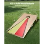 Cornhole Set, 4x2 ft Corn Hole Game Boards, Solid Wood Portable Toss Board, Indoor and Outdoor Cornhole Play for Adults, Include