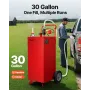 VEVOR 30 Gallon Fuel Caddy, Max Flow 32L/min, benzin- og dieselbrændstoftank med elektrisk pumpe, bærbar brændstoftank med 2