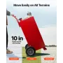 30 Gallon Fuel Caddy, Max Flow 32L/min, Gasoline & Diesel Fuel Tank with Electric Pump, Portable Fuel Storage Tank with 2 Wheels