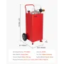 VEVOR 30 Gallon Fuel Caddy, Max Flow 32L/min, Gasoline & Diesel Fuel Tank with Electric Pump, Portable Fuel Storage Tank with 2 
