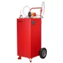30 Gallon Fuel Caddy, Max Flow 32L/min, Gasoline & Diesel Fuel Tank with Electric Pump, Portable Fuel Storage Tank with 2 Wheels