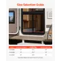 RV Screen Door Protector, 571.5 x 508 mm Door Grille, Easy to Install and Disassemble, Reinforced Breathable Protective Mesh, Al