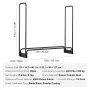 1.3m Outdoor Firewood Rack with Cover, 132 cm x 36 cm x 117 cm, Heavy Duty Firewood Holder & 600D Oxford Waterproof Cover for Fi