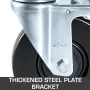 VEVOR 4 Pack 5" Stillads Gummi drejelige styrehjul med dobbelt låsning Heavy Duty hjul 1" Solid rund stilk 280LBS Kapacitet