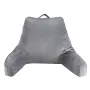 Reading Pillow, Standard Size Bed Pillow with Shredded Memory Foam, Back Pillow with 3 Pockets and Washable Short Velvet Cloth, 