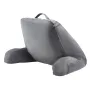 Reading Pillow, Standard Size Bed Pillow with Shredded Memory Foam, Back Pillow with 3 Pockets and Washable Short Velvet Cloth, 