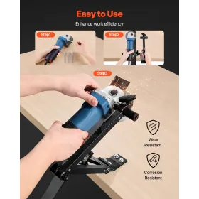 VEVOR Plæneklipper knivspidser, 15° - 45° justerbar plæneklipper knivslibeværktøj med 4 adapterstifter, kuglelejedesign