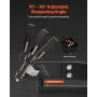 Lawn Mower Blade Sharpener, 15° - 45° Adjustable Lawnmower Blade Sharpening Tool with 4 Adapter Pins, Ball Bearing Design & 25mm