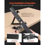 Lawn Mower Blade Sharpener, 15° - 45° Adjustable Lawnmower Blade Sharpening Tool with 4 Adapter Pins, Ball Bearing Design & 25mm