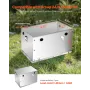 Battery Box, Group 24/31 Trolling Motor Battery Box, Marine Batteries Case with Rubber-Grommet Cable Holes, Aluminum Alloy Shell