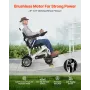 Electric Wheelchair for Adults, 136kg Capacity, Foldable & Lightweight Motorized Wheelchair, 21km Long Travel Range, All-Terrain