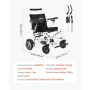 VEVOR Electric Wheelchair for Adults, 136kg Capacity, Foldable & Lightweight Motorized Wheelchair, 21km Long Travel Range, All-T