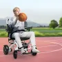 Electric Wheelchair for Adults, 136kg Capacity, Foldable & Lightweight Motorized Wheelchair, 21km Long Travel Range, All-Terrain