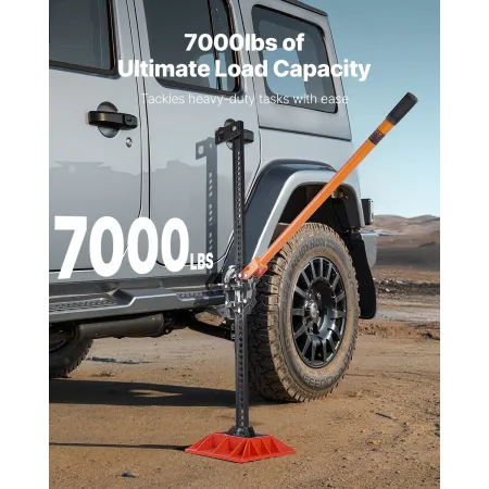 VEVOR Farm Jack with Base, 122cm Utility High Lift Farm Jack, 3.18 Ton Capacity Ratcheting Off Road Utility Jacks, Heavy-Duty Li