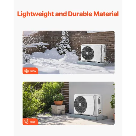 VEVOR Mini Split Pad, for 9000-36000BTU Ductless Air Conditioner Heat Pump Systems, 960x460x74 mm Plastic Outdoor Condenser Equi