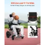 Electric Wheelchair for Adults, 136kg Capacity with Adjustable Backrest, Foldable & Lightweight Motorized Wheelchair, 21km Range