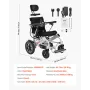 VEVOR Electric Wheelchair for Adults, 136kg Capacity with Adjustable Backrest, Foldable & Lightweight Motorized Wheelchair, 21km